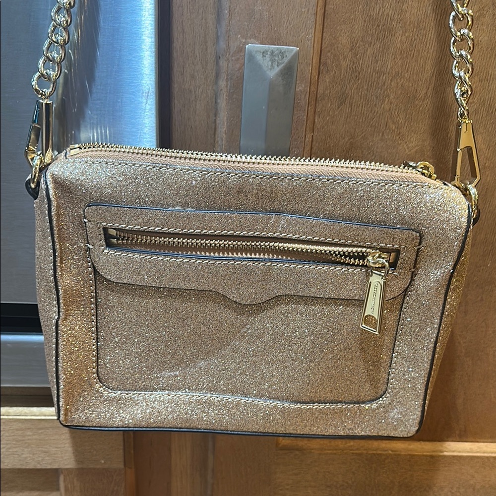 Rebecca Minkoff Gold Glitter Crossbody Bag